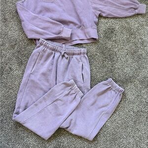 Zara kids Lavender Sweatshirt and Joggers Set size 8-9